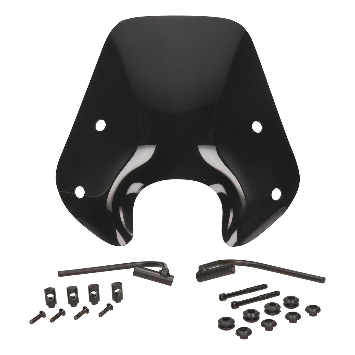 Windscherm Piaggio Zip laag zwart